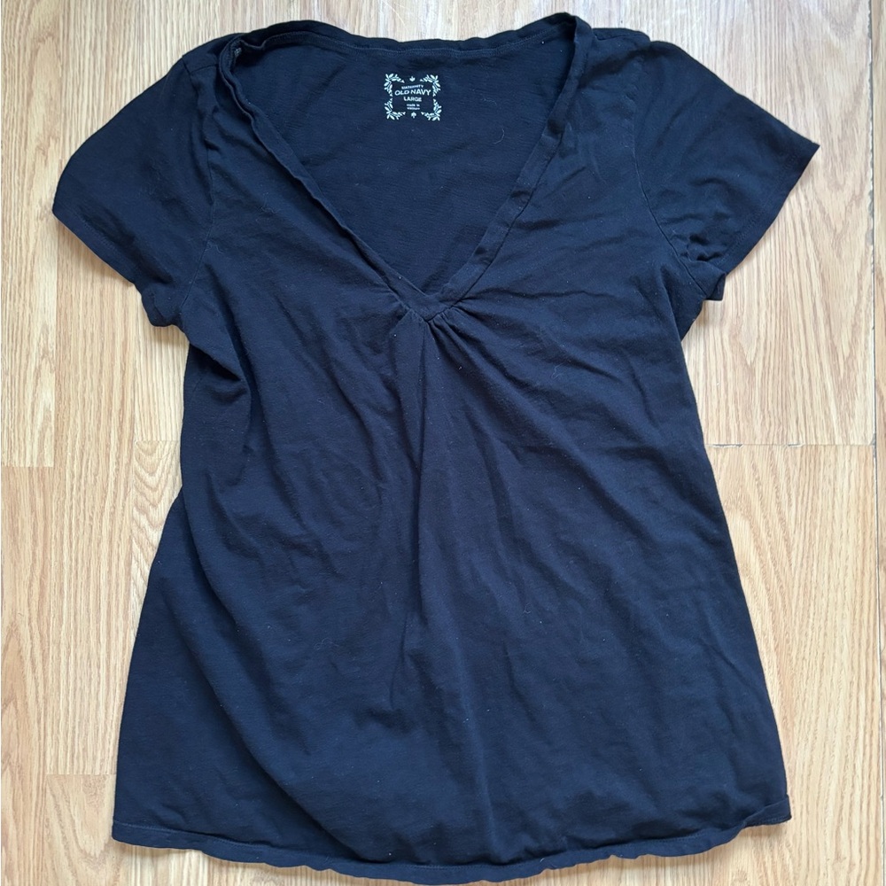 Maternity Black V-Neck Women's Top
